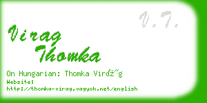 virag thomka business card